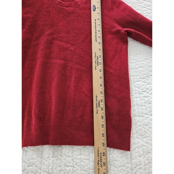 Everlane Maroon 100% Cashmere Luxury Casual Womens Crewneck Sweater Large - Picture 6 of 6